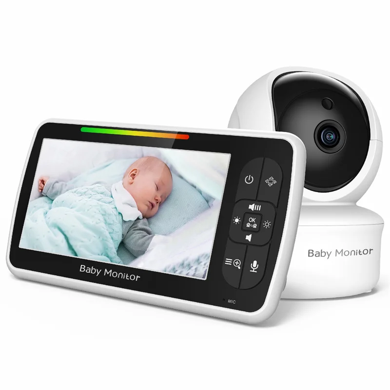 Zoom Audio Music - 5 inch video-babyfoon met pan-tilt-zoomcamera op