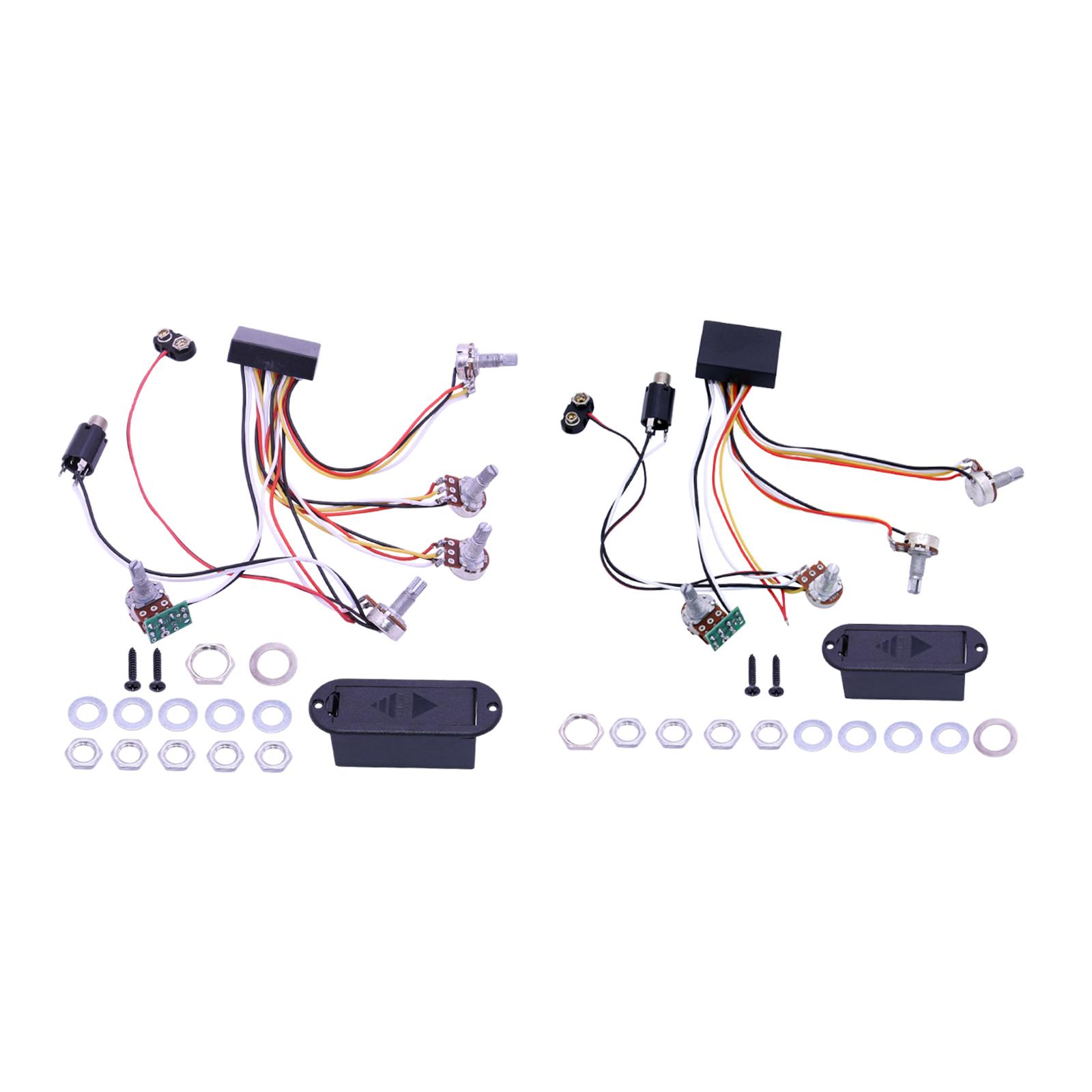 Bass Guitar Strings - Baspickups 4 snaren Actieve, voorbedraadde EQ-circuitvervangingsset