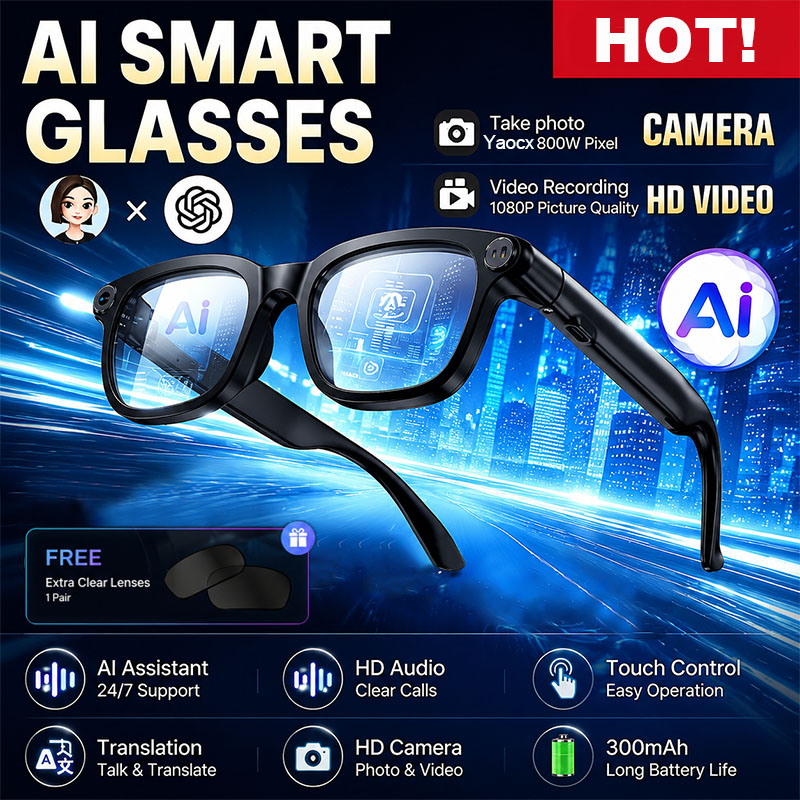 Audio Music To Video Ai - Nieuwe AI Smart Glasses 800W HD
