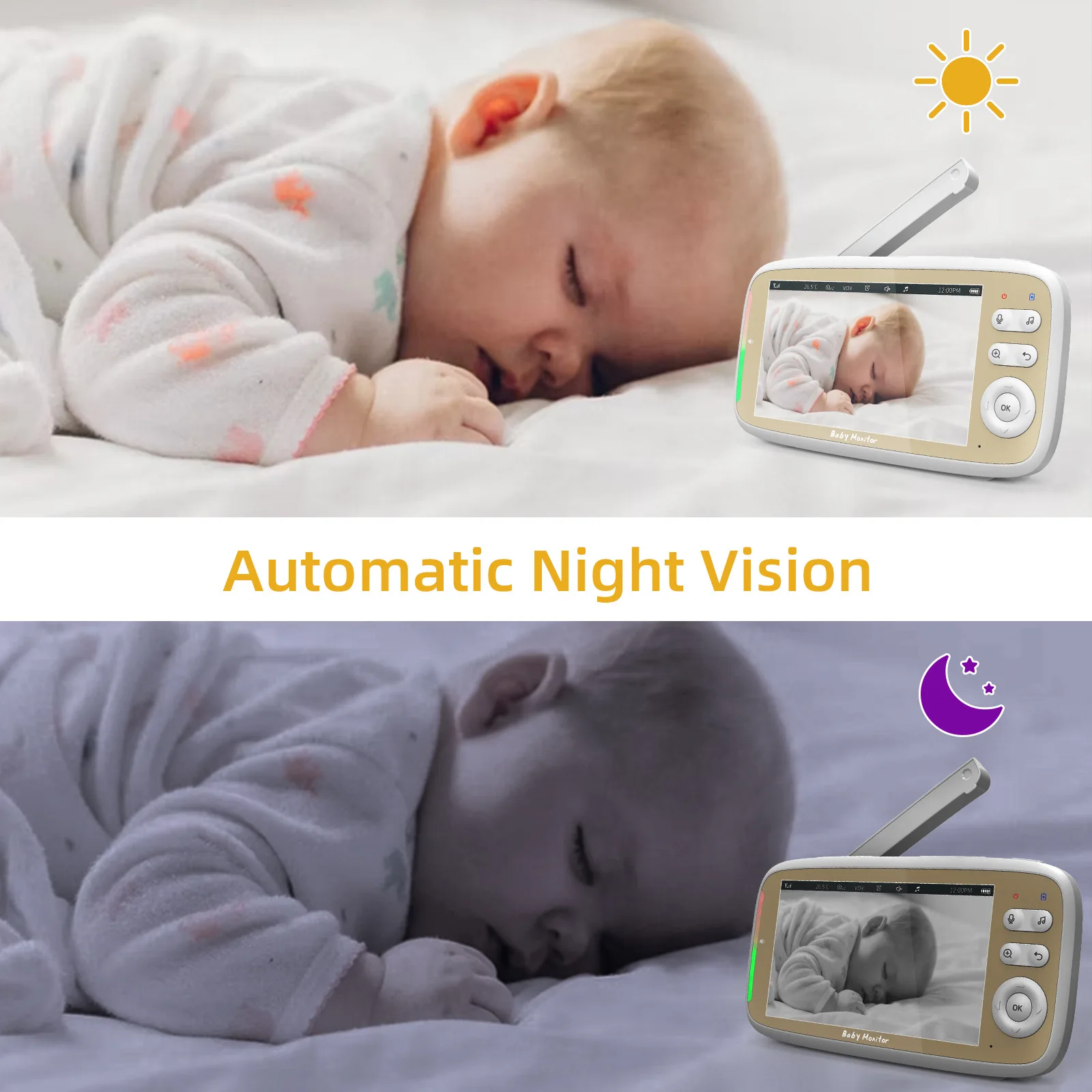 5 Inch Indoor Baby Monitor, me - Zoom Audio Music recensie en prijs