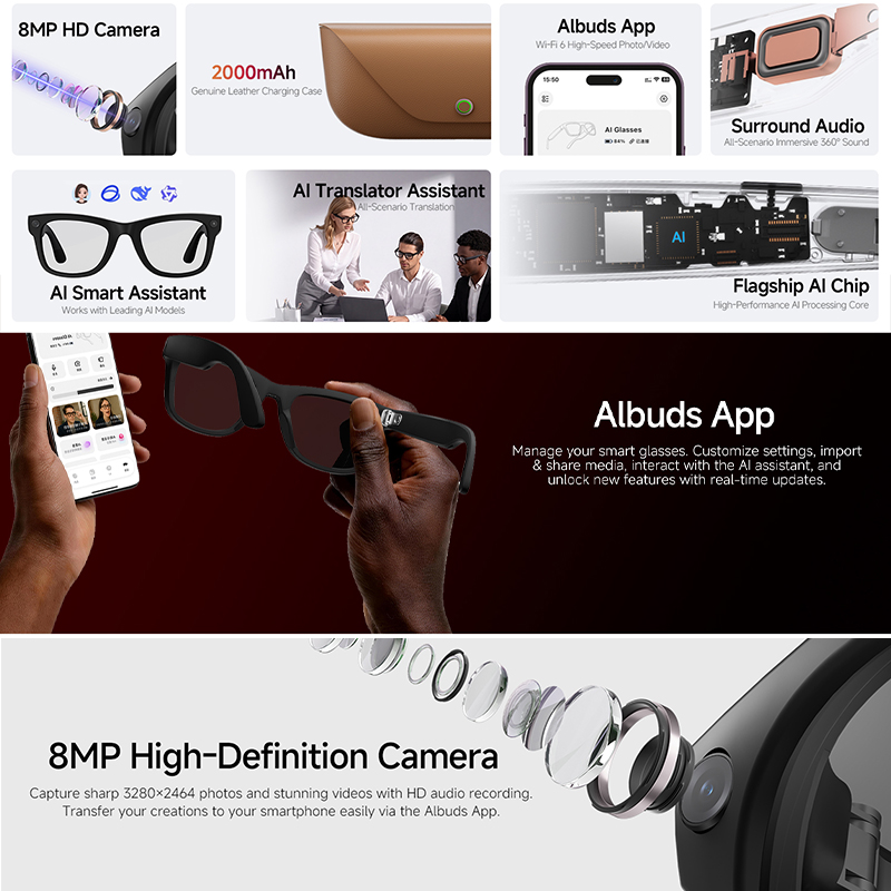 2026 Nieuwe AI Smart Glasses 8 - Audio Music To Video Ai recensie en prijs