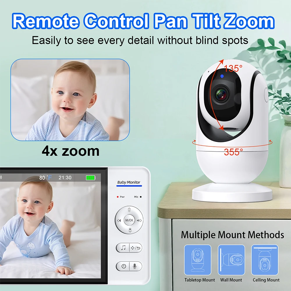 7 inch video babyfoon met nach - Zoom Audio Music recensie en prijs