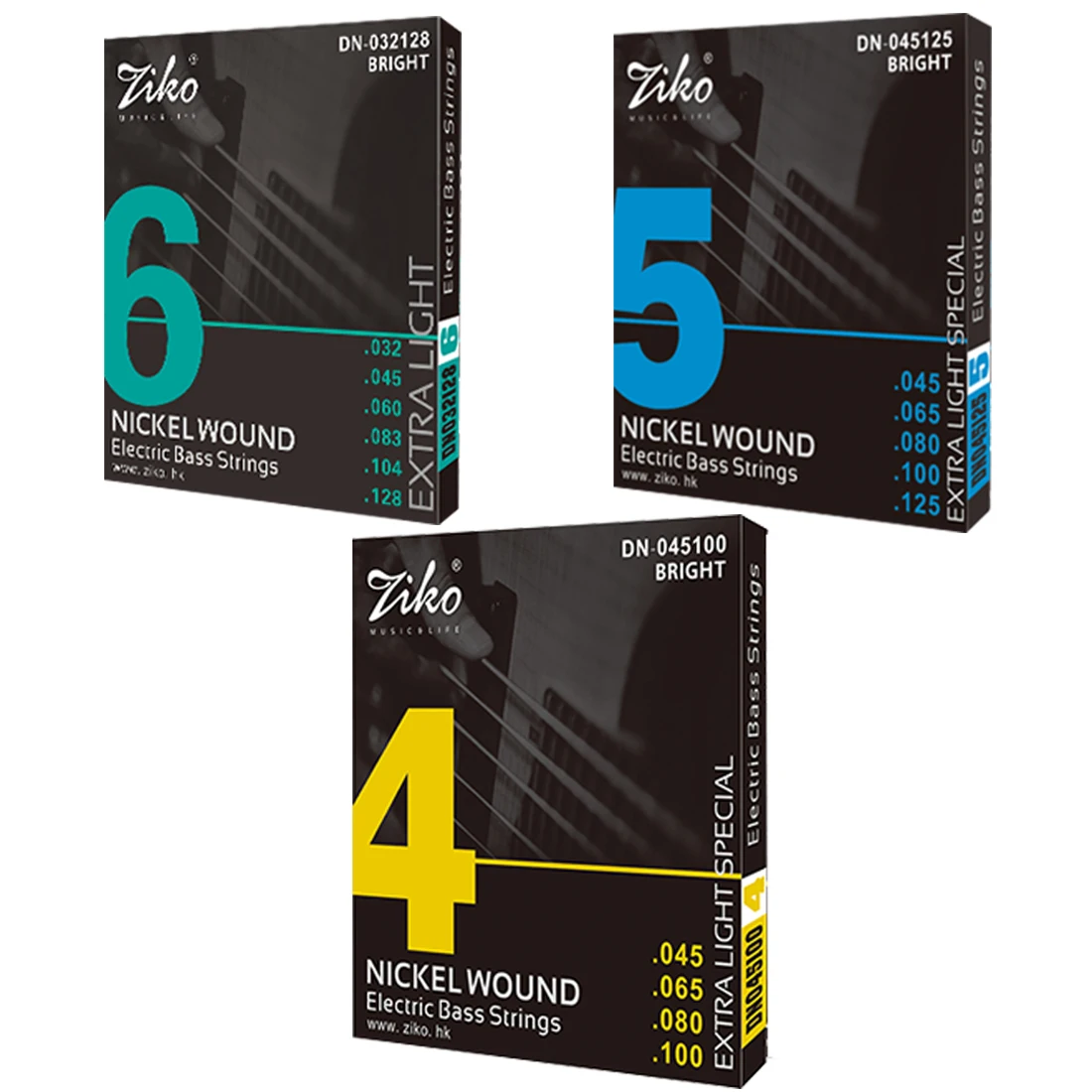 Ziko Elektrische Bassnaren 4/5 - Bass Guitar Strings recensie en prijs