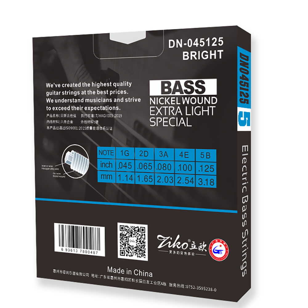 Ziko Elektrische Bassnaren 4/5 - Bass Guitar Strings recensie en prijs