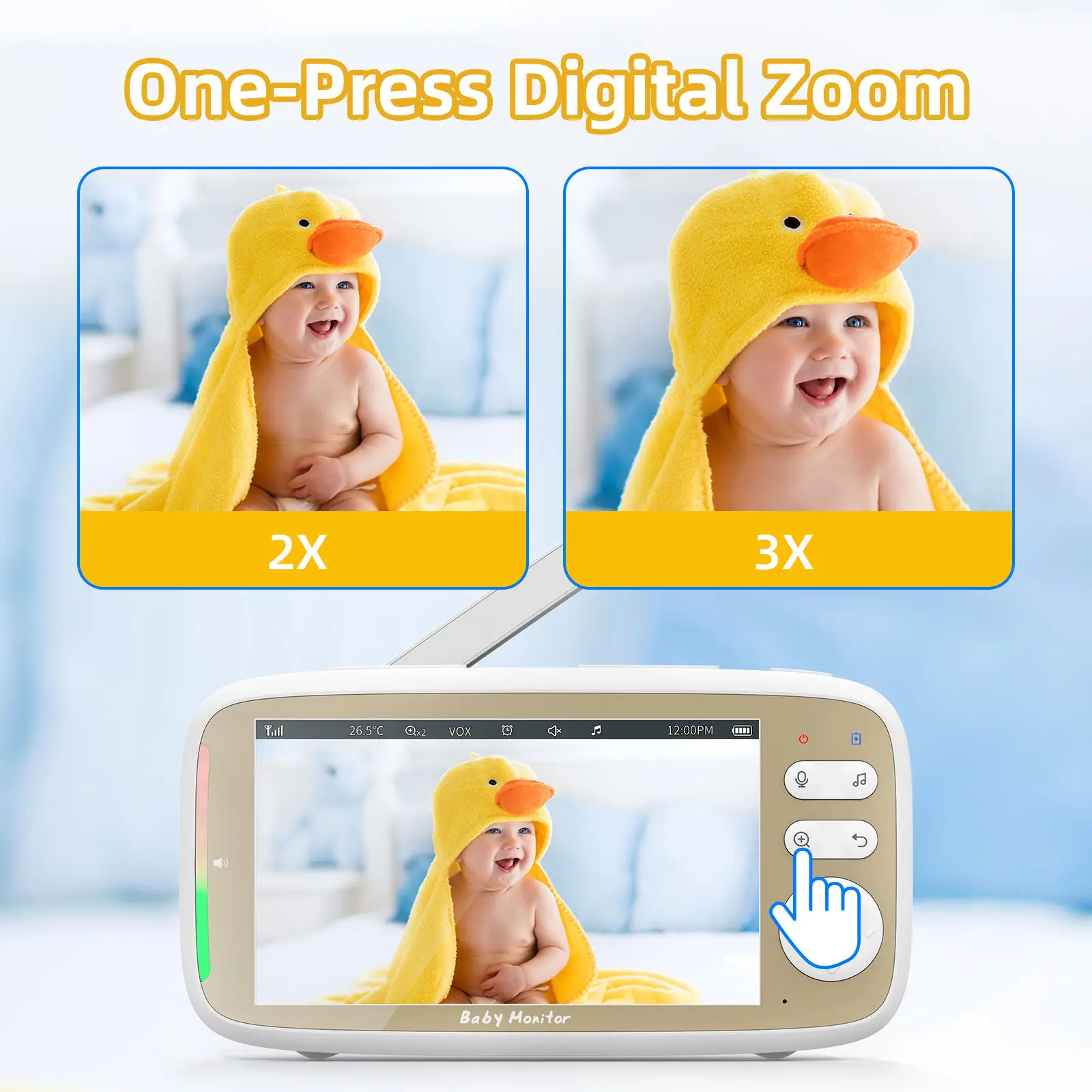 5 inch Babyfoon met 3x Zoom PT - Zoom Audio Music recensie en prijs