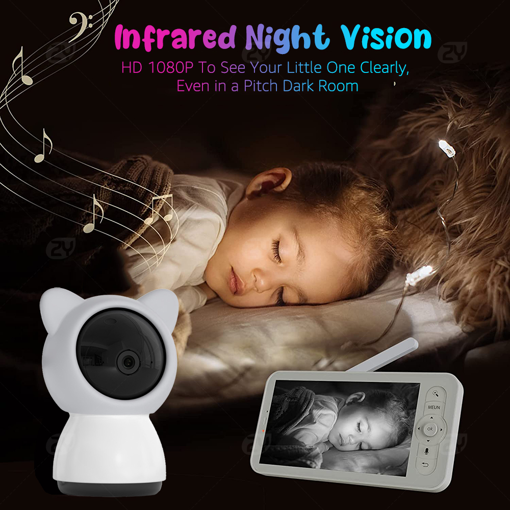 WiFi-babyfoon met APP, 5-inch  - Zoom Audio Music recensie en prijs